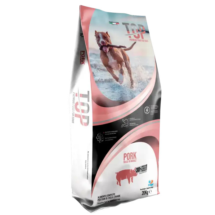 top_pork_alimento_secco_per_cani_con_maiale_mangimi_proteina